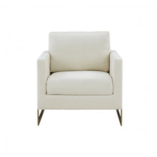 Load image into Gallery viewer, Upholstered Arm Chair - Cream And Gold
