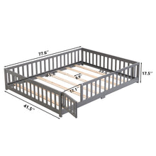 Load image into Gallery viewer, Solid Floor Bed With Door And Fence For Children
