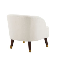 Load image into Gallery viewer, Elegant Upholstered Barrel Accent Chair With Wooden Legs

