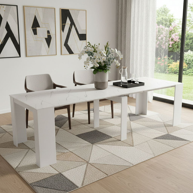 35" Floor Shelf Coffee Table - White