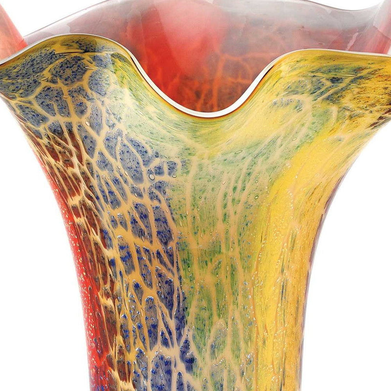 Abstract Novelty Table Vase - Red / Yellow