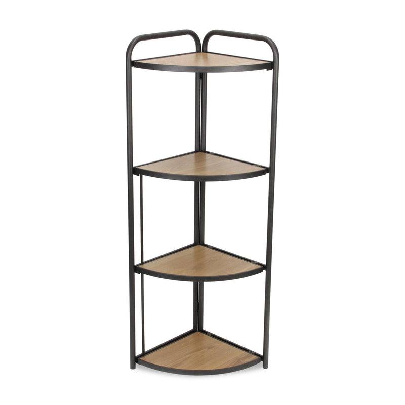 Four Tier Corner Bookcase (738642) - Brown