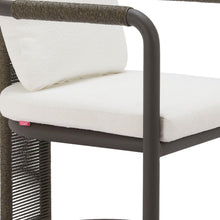 Load image into Gallery viewer, Slipcovered Upholstery Aluminum Dining Arm Chairs (Set of 2) - Ivory / Black

