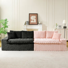 Load image into Gallery viewer, Multifunctional Sofa Pink Black, Fits 4 People
