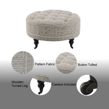 Load image into Gallery viewer, Upendo - Pattern Ottoman With Casters - Multi
