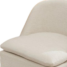 Load image into Gallery viewer, Chenille Wing Back Dining Chairs With Wheels (Set of 2) - Beige
