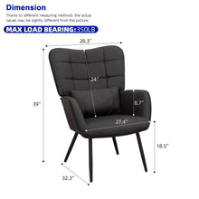 Load image into Gallery viewer, Modern Accent Arm Chair High Back With Metal Legs And Soft Padded
