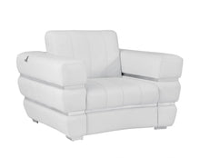 Load image into Gallery viewer, Stripe Top Grade Italian Leather Chair - Winter White
