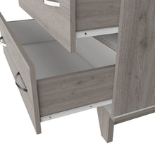 Load image into Gallery viewer, Two Drawer Dresser With Open Shelving - Light Gray
