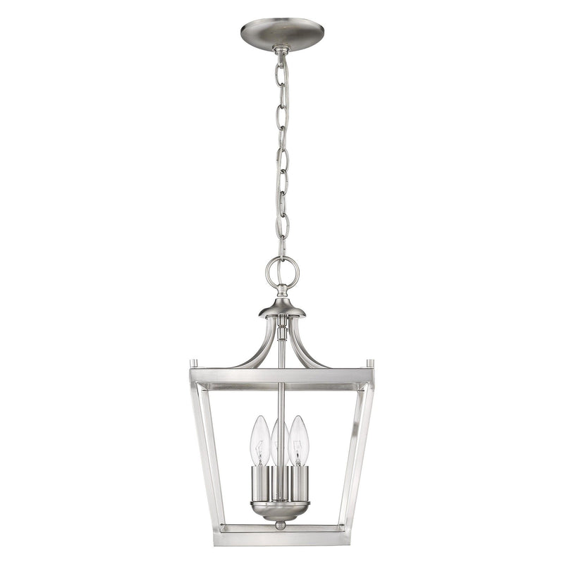 Metal Tapered Hanging Light - Vintage Silver