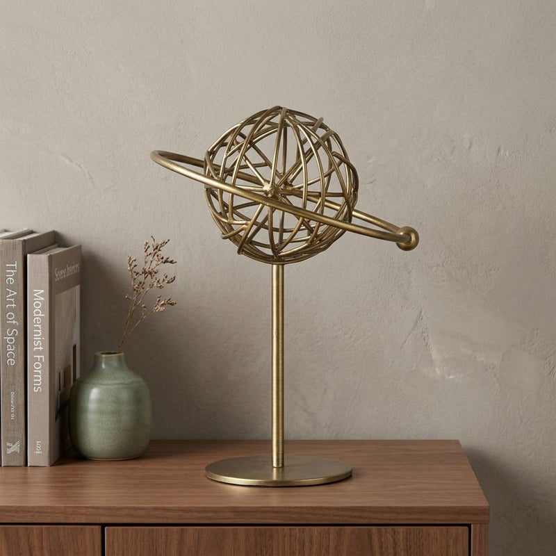 Sphere Tabletop Sculpture - Gold