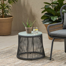 Load image into Gallery viewer, Boho Southport - Side Table With Glass Top
