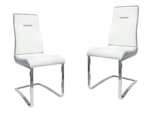 Load image into Gallery viewer, Dining Upholstered Side Chairs (Set of 2) - Silver / White
