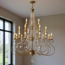 Load image into Gallery viewer, 54" Multi Light Dimmable Chandelier With Shades - Bronze

