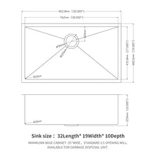Load image into Gallery viewer, Modern Undermount Stainless Steel Kitchen Sink 16 Gauge, Deep Single Bowl
