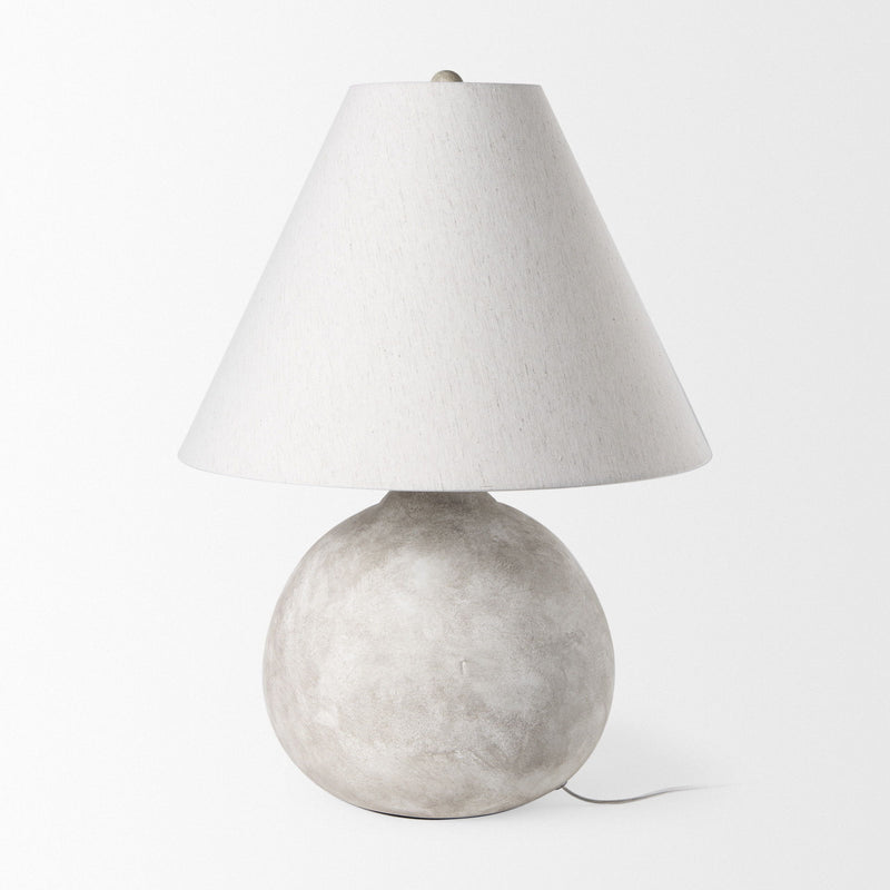 Novelty Table Lamp With Bell Shade - Tan