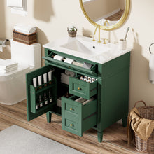 Load image into Gallery viewer, Bathroom Vanity With Top Sink, 2 Drawers &amp; Tip Out Drawer
