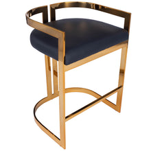 Load image into Gallery viewer, Iron Low Back Counter Height Bar Chair - Black / Gold
