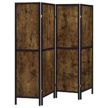 Load image into Gallery viewer, 4 Panel Folding Screen, Space Divider - Brown
