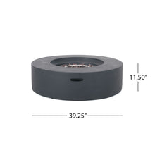 Load image into Gallery viewer, Modern Lightweight Concrete Outdoor Circular Fire Pit 50,000 Btu
