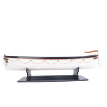 Load image into Gallery viewer, Hand Painted RMS Titanic Lifeboat No.7 Model Boat - Brown / White
