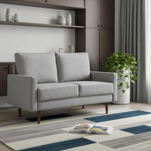 Load image into Gallery viewer, Velvet Loveseat - Gray / Dark Brown
