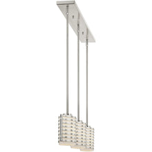 Load image into Gallery viewer, 9" Three Light Dimmable Chandelier With Shades - Nickel
