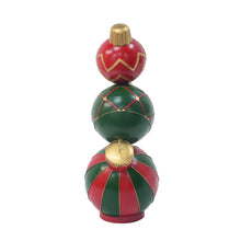 Load image into Gallery viewer, Classic Stacked Christmas Ball Decoration With Durable Construction - Red
