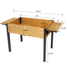 Load image into Gallery viewer, Raised Garden Bed With Metal Legs And Folding Storage Shelf
