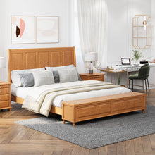 Load image into Gallery viewer, Sleigh Bed Frame With Tall Headboard And Storage Bench

