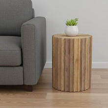 Load image into Gallery viewer, 20" Solid Wood Round End Table - Natural

