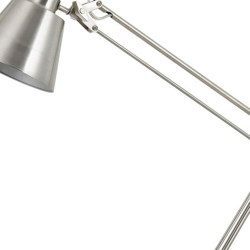 Metal Desk Table Lamp With Nickel Cone Shade - Nickel