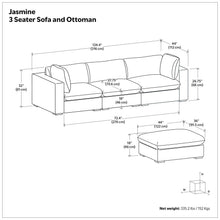 Load image into Gallery viewer, Jasmine - Handcrafted Sofa And Ottoman
