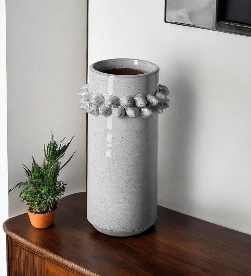 Abstract Cylinder Table Vase (397564) - Gray