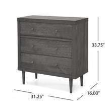 Load image into Gallery viewer, Nystrom - Mid Century Modern 3 Drawer Chest

