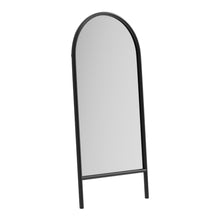 Load image into Gallery viewer, 71" Solid Wood Arch Freestanding Framed Full Length Mirror - Black
