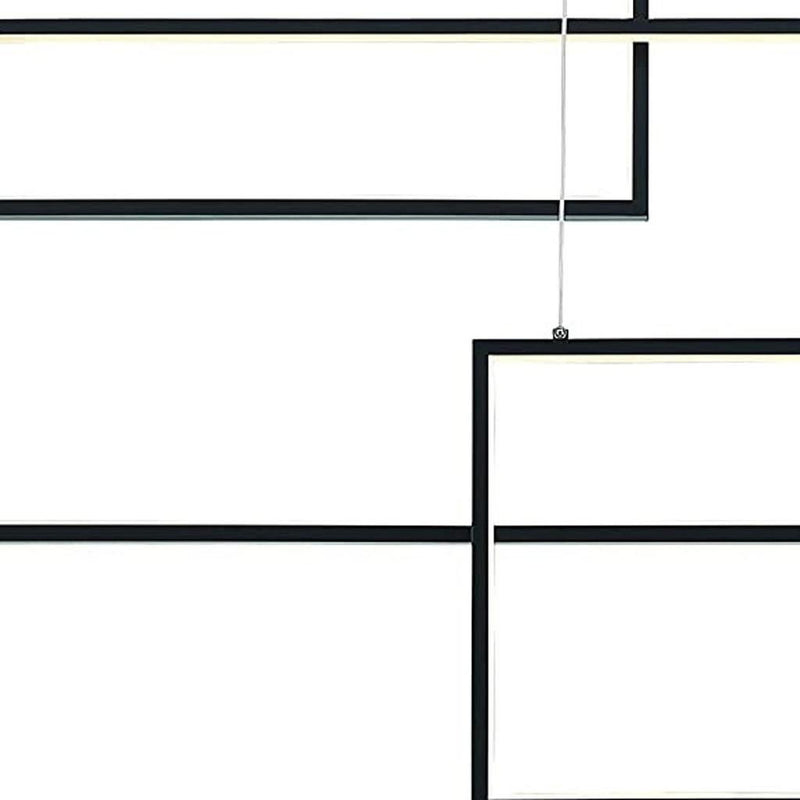 Candle Style Three Light Metal LED Dimmable Chandelier - Black
