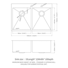 Load image into Gallery viewer, Modern Farmhouse Double Bowl Drop In Sink With 50 / 50 Split Design Stainless Steel - Brushed Nickel
