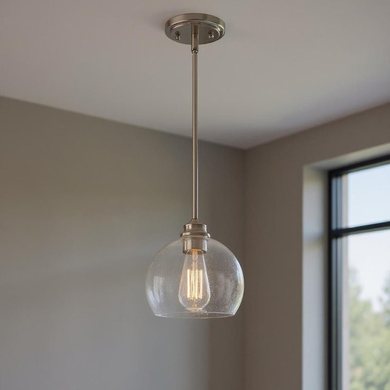 Kitchen Island Metal Dimmable Chandelier With Shades - Nickel