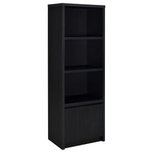 Load image into Gallery viewer, Sloat - 3 Shelf Media Tower With Cabinet Storage - Black
