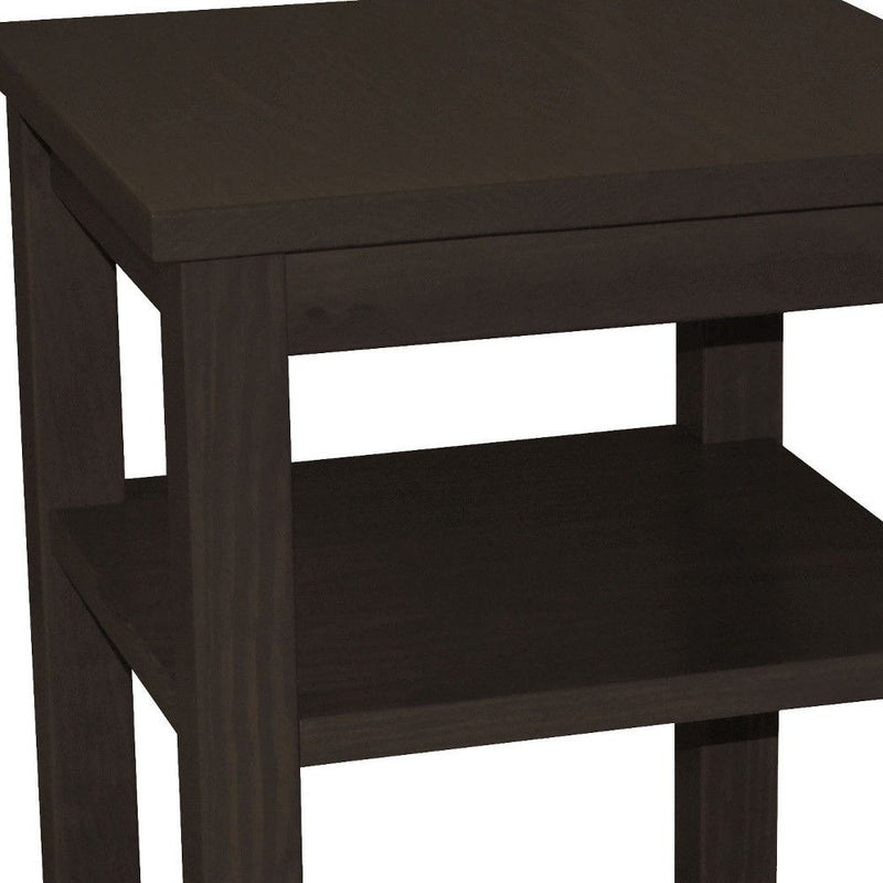 28" Solid Wood Nightstand - Brown