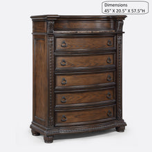 Load image into Gallery viewer, 5 Drawer Tall Chest - Brown / Coffee
