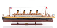 Load image into Gallery viewer, Hand Painted 1912 RMS Titanic Small Model Boat - Black / Red
