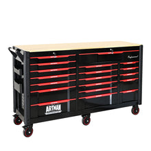 Load image into Gallery viewer, Heavy Duty Tool Cart With 19 Drawers, Tools Not Included, Mobile Storage For Workshop Or Laboratory - Black / Red
