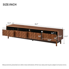 Load image into Gallery viewer, TV Stand With LED Lights And Glass Drawers For Living Room - Walnut
