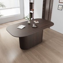 Load image into Gallery viewer, Modern Dining Table With Vertical Striped Legs
