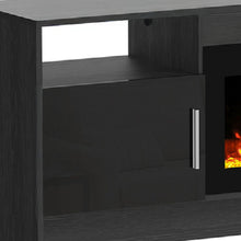 Load image into Gallery viewer, Wood Fireplace Entertainment Center With Fireplace (723799) - Black
