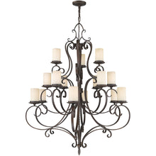 Load image into Gallery viewer, 53" Multi Light Metal Dimmable Chandelier With Shades - Bronze
