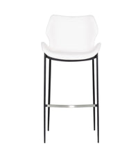 Load image into Gallery viewer, Faux Leather And Steel Low Back Bar Height Bar Chairs (Set of 2) - White And Black
