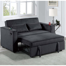 Load image into Gallery viewer, Modern Style Convertible Sofa With Pull-Out Bed, USB Ports &amp; Cup Holders
